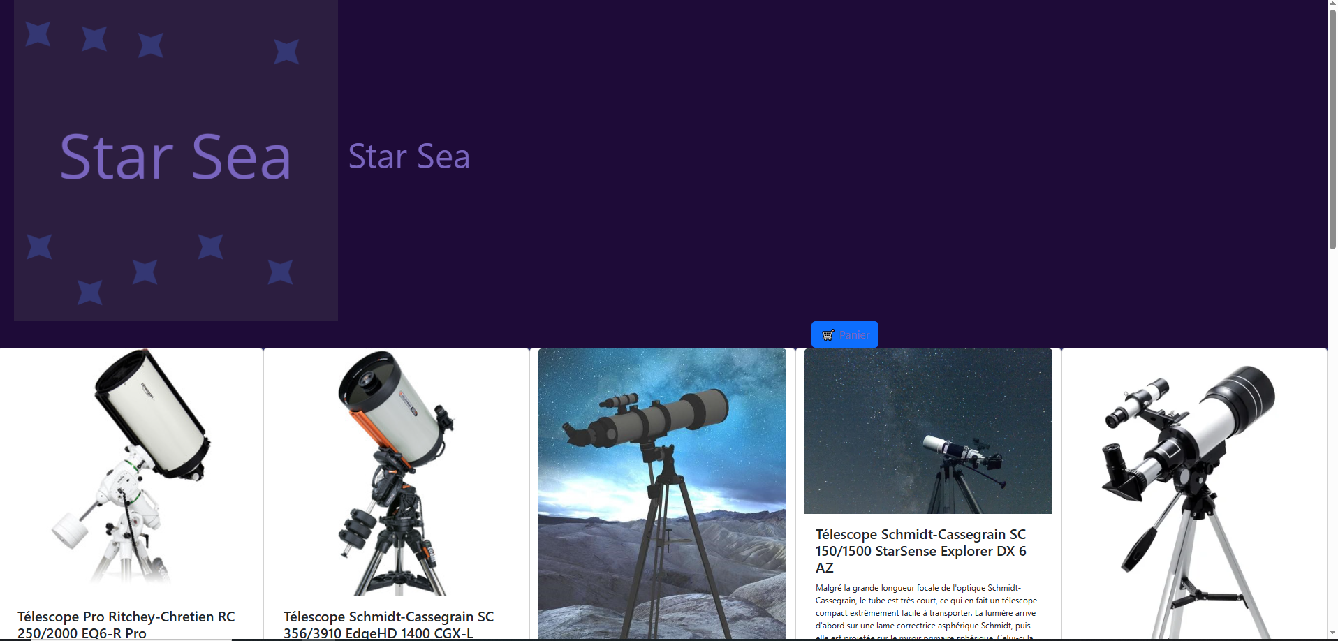 Image du projet Boutique StarSea